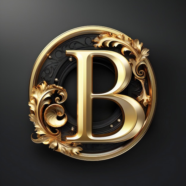 luxury 3d letter logo of letter b