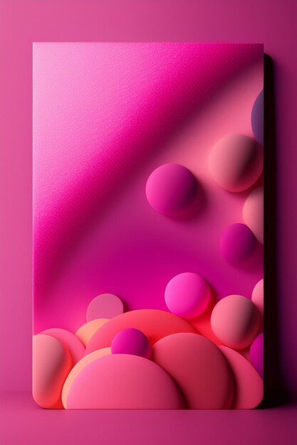 Luxury 3D pink background with Blurred gradient pink wallpaper