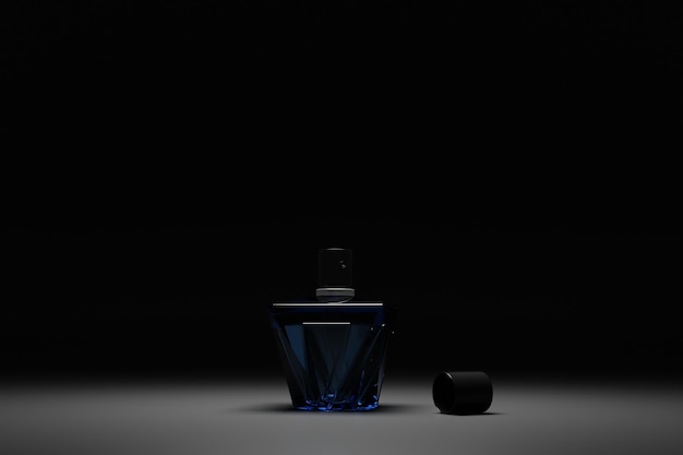 Luxury 3d rendering perfume bottle for branding