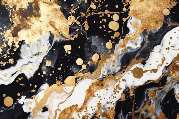 Роскошный абстрактный мрамор и золотой фон