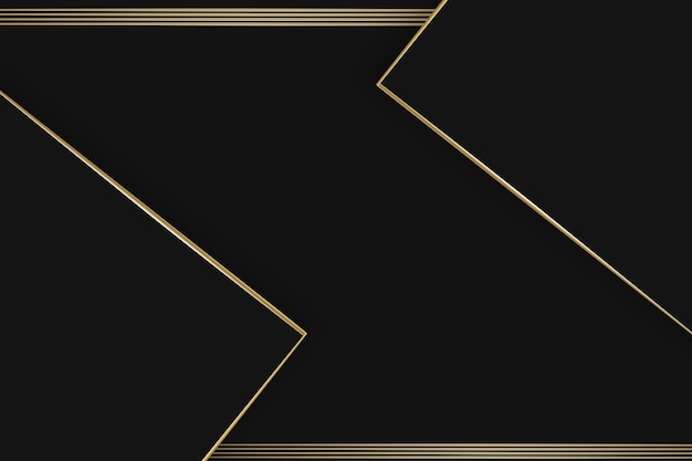 Luxury abstract background with golden lines on dark modern black background