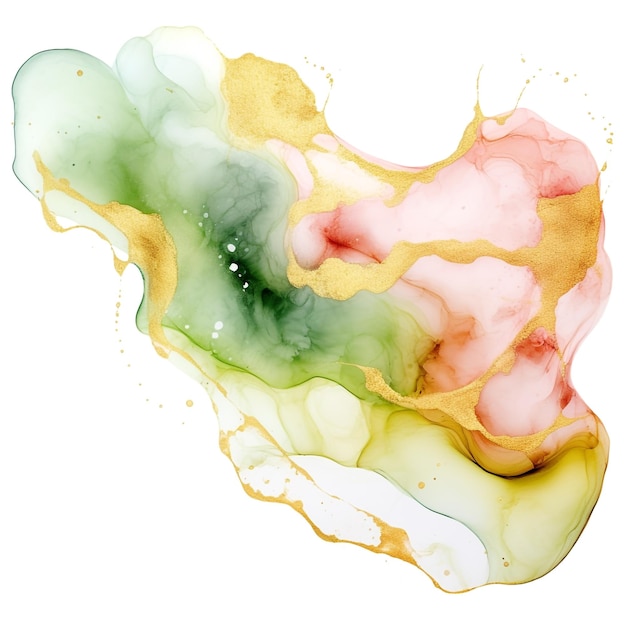Photo luxury abstract fluid art painting background alcohol ink technique