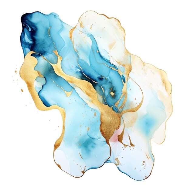 Luxury abstract fluid art painting background alcohol ink technique