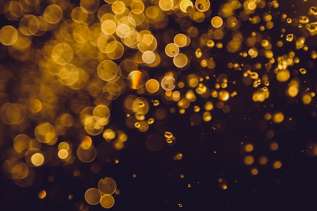 Luxury abstract golden bokeh use for background