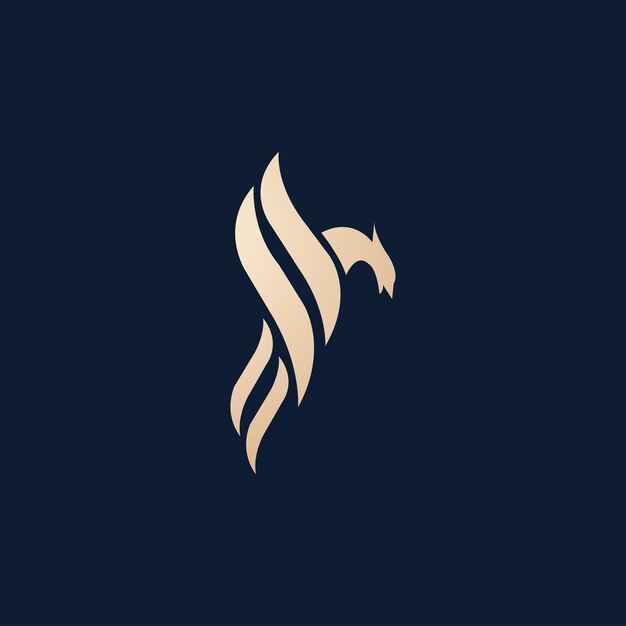Фото Роскошный и креативный дизайн логотипа птицы феникса