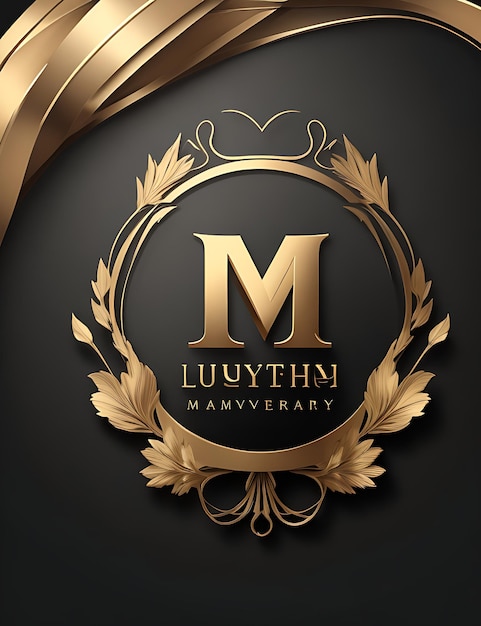 Luxury Anniversary Logo Vector Image