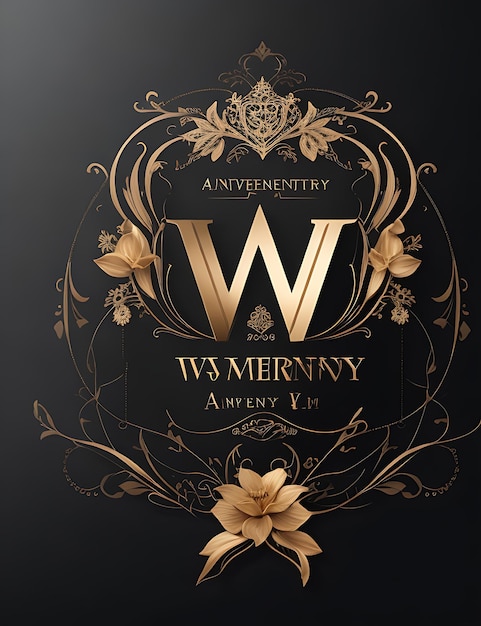 Luxury Anniversary Logo Vector Image