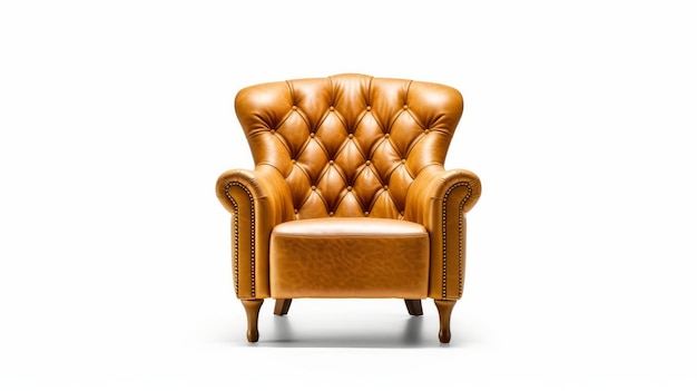 Luxury armchair isolated on a white background Generative AI
