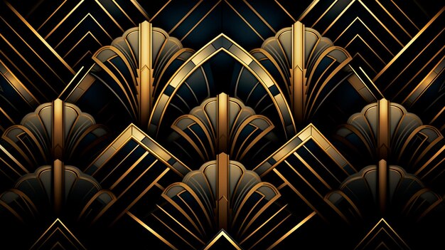 Photo luxury background wallpaper with gold ornament