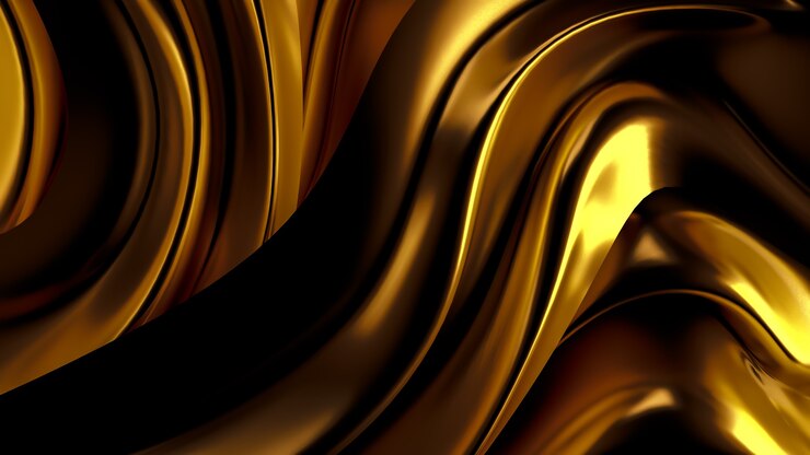 Photo luxury background with gold drapery fabric. 3d illustration, 3d rendering.