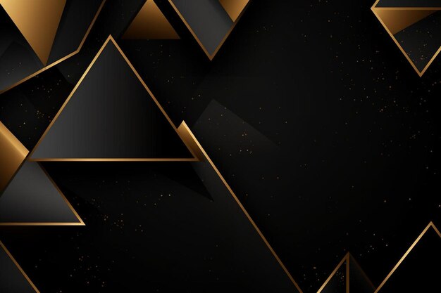 Luxury background with golden geometric shapes