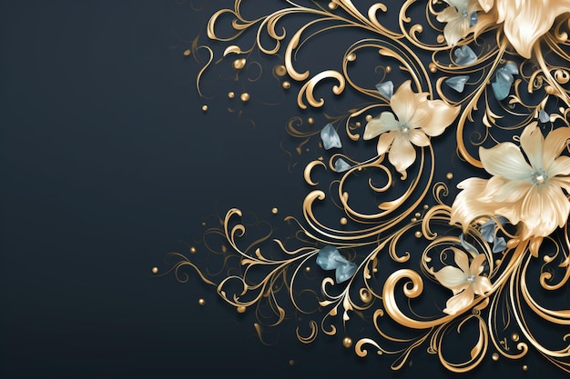 Luxury Background with ornaments and copy space