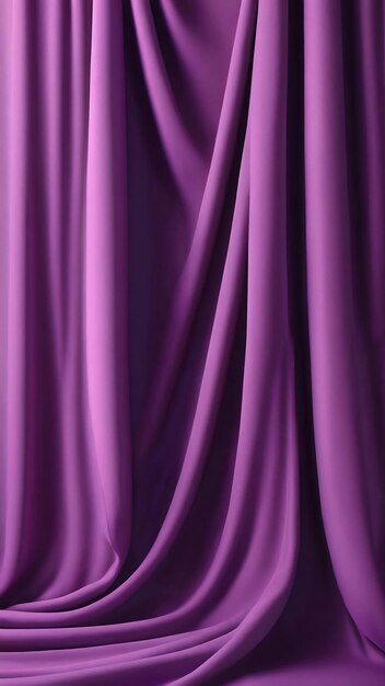 Luxury background with purple drapery fabric 3d illustration