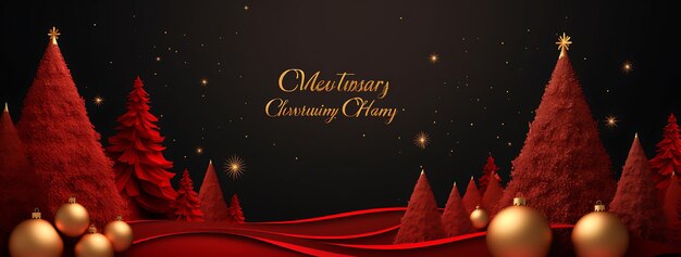 Photo luxury banner for a sweet merry christmas