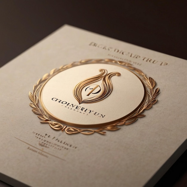 Photo a luxury beautiful brand logo mockup design