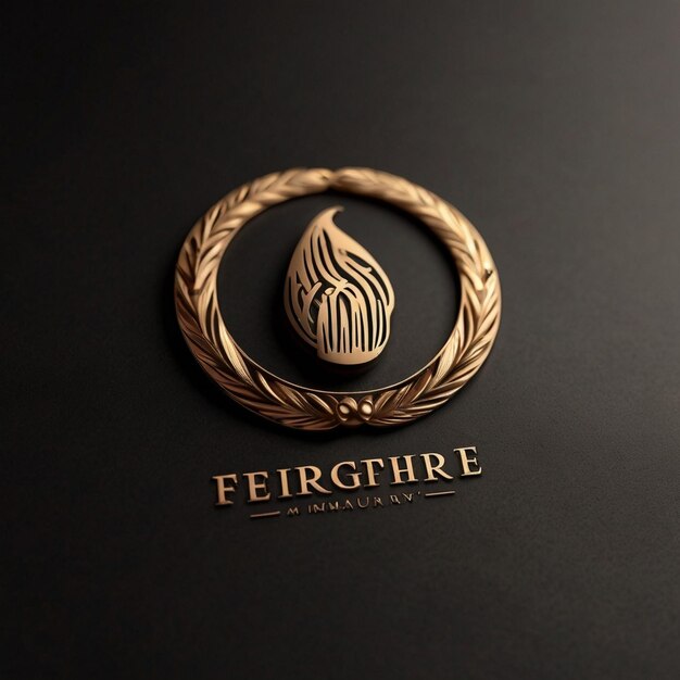 Photo a luxury beautiful brand logo mockup design