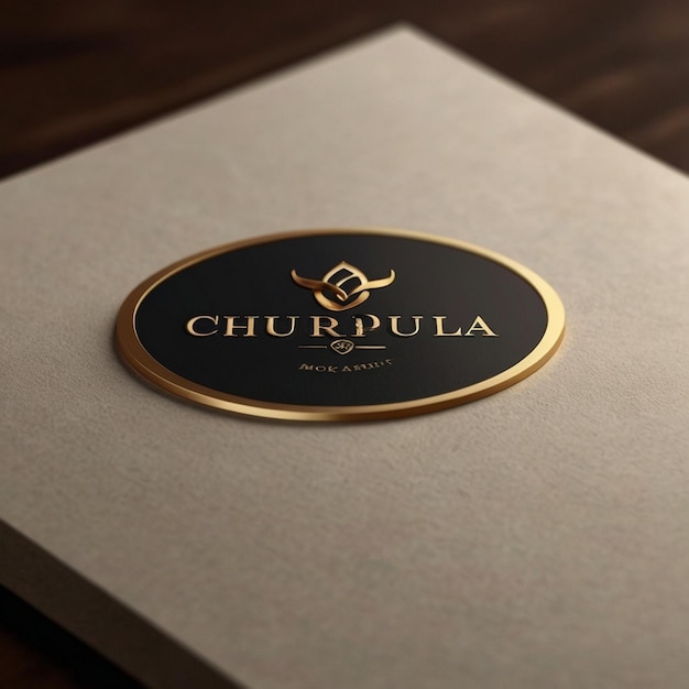 Photo a luxury beautiful brand logo mockup design