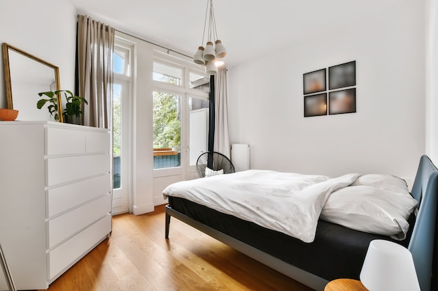 Luxury bedroom of house in beautiful design