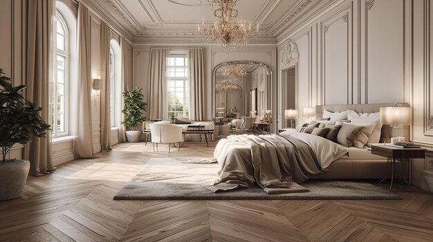 Premium AI Image | Luxury bedroom modern interior design Royal ...