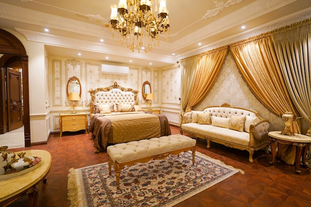 Luxury Bedroom with Furniture Premium Photo