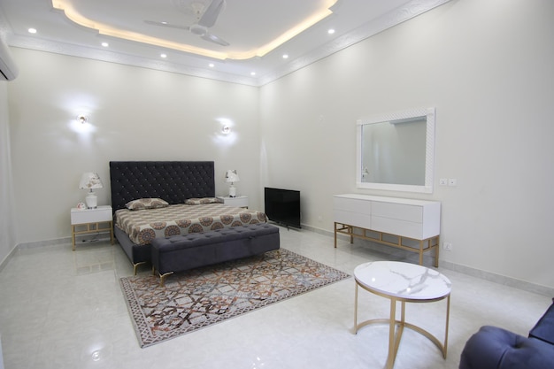 Luxury Bedroom with Furniture Premium Photo