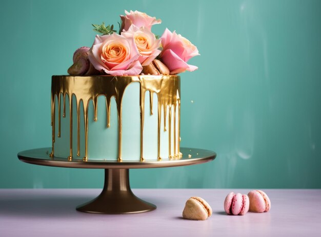 豪華な誕生日ケーキ