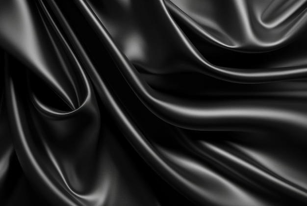 Photo luxury black fabric background generative ai