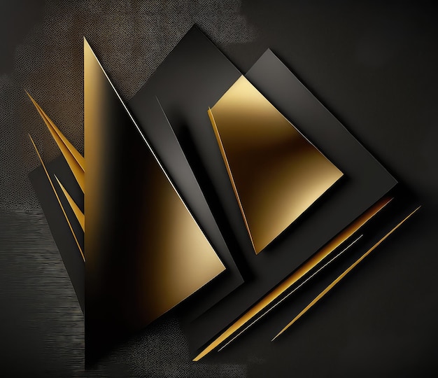 Luxury black and golden background for a vip look generative ai