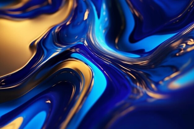 Luxury blue and black liquid background