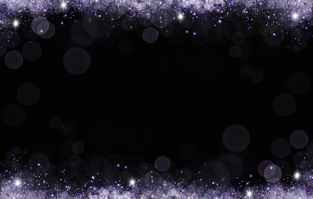 Luxury Blue glitter snowly sparkle shiny glittering dust with dots bokeh frame border background