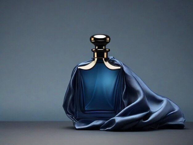 Luxury Blue perfume bottle of front view