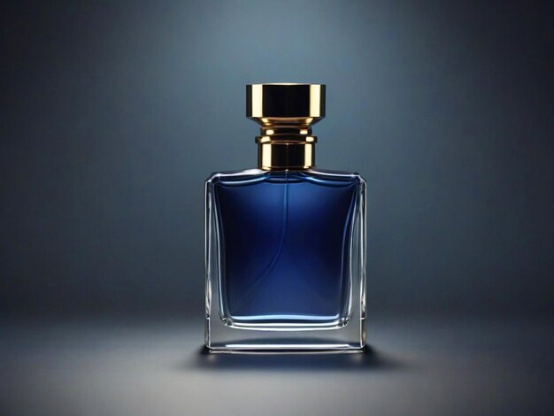 Luxury Blue perfume bottle of front view
