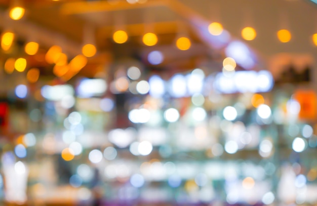 Photo luxury bokeh defocus to led light in jewellery shop in department store for background