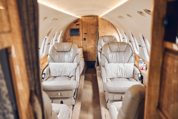 Luxury business jet private salon