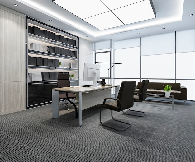 luxury business meeting and working room in executive office