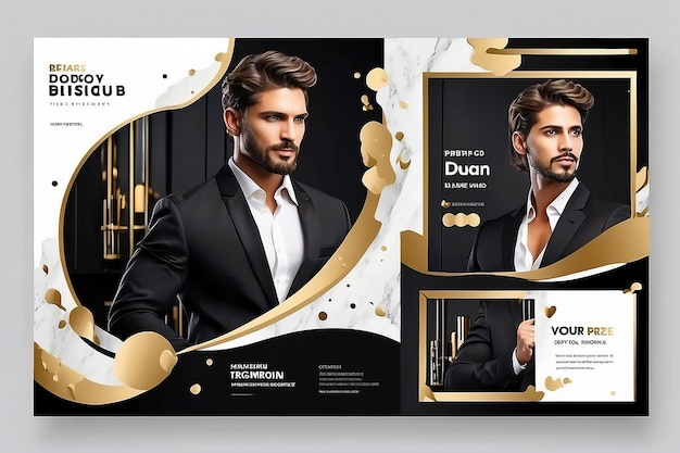 Photo luxury business social media post template