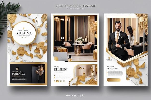 Photo luxury business social media post template