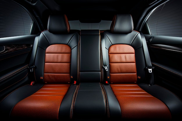 Photo luxury car leather interiorgenerative ai
