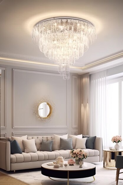 Luxury ceiling lights generative ai