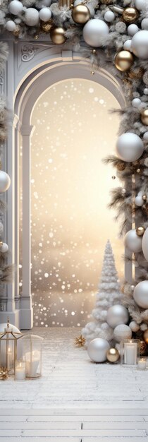 Luxury Christmas Decorations Mockup AI Generated