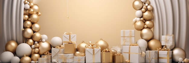 Luxury Christmas Decorations Mockup AI Generated