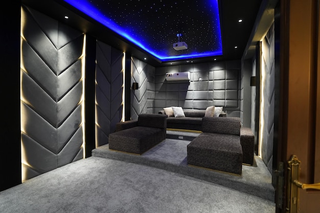 Luxury cinema room in house