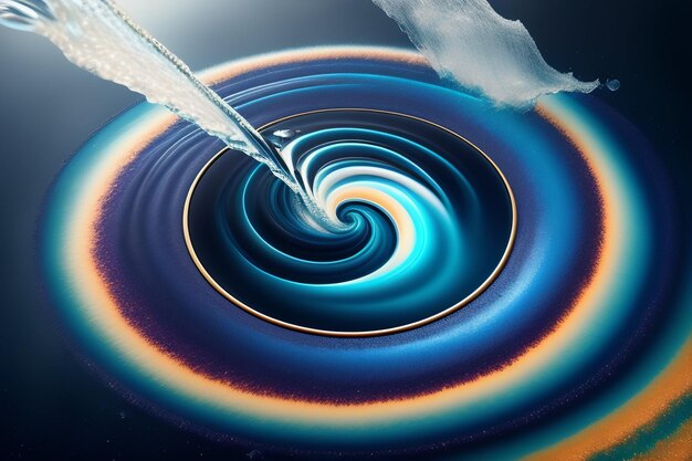 Photo luxury colorful swirl wave abstract background abstract wallpaper for desktop ai generative