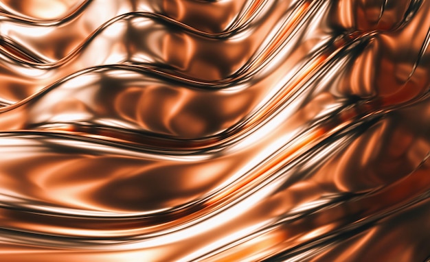 Luxury copper background. 3d illustration, 3d rendering