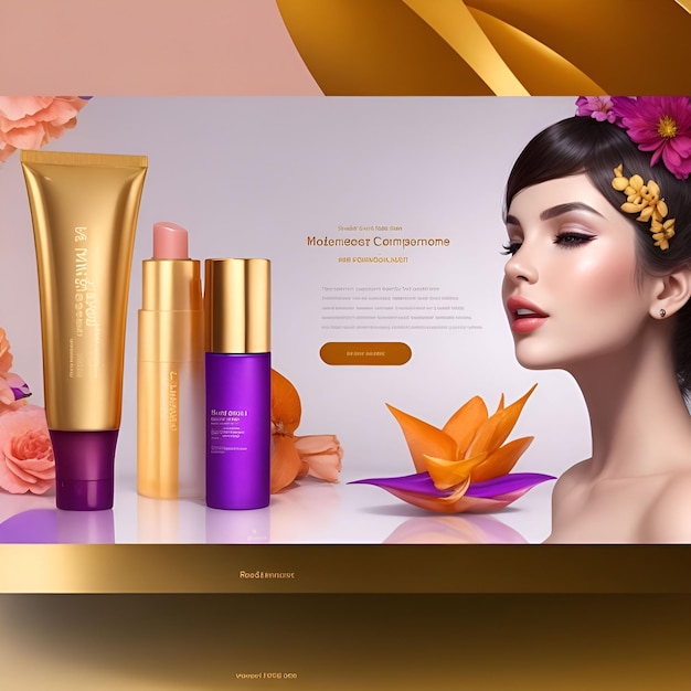 Photo a luxury cosmatics banner design