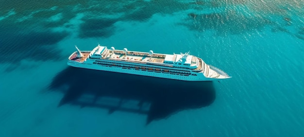 Роскошный круизный корабль Пассажирский корабль Круиз в океане морская концепция умный туризм путешествия во время отпуска отпуска