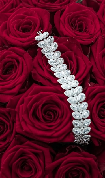 Elegant Red Rose Jewelry Set