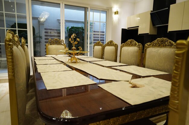 Luxury Dinning Table Premium Photo