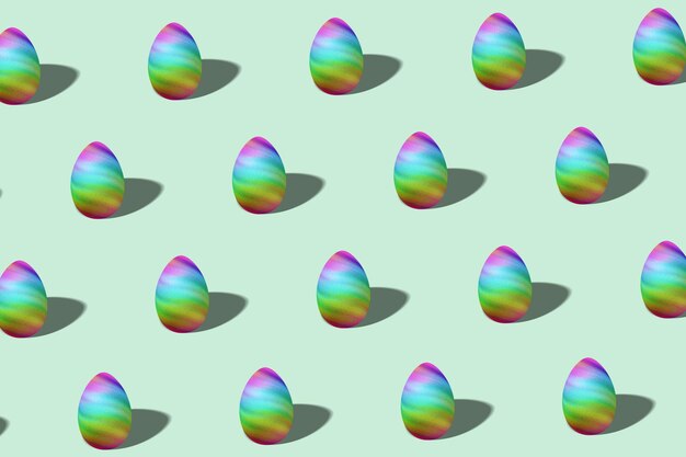 Luxury easter egg pattern made, trendy easter egg pattern made,\
rainbow egg, minimal easter concept