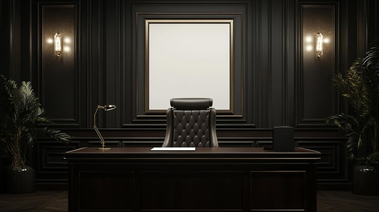 Photo luxury executive office interior design mockup